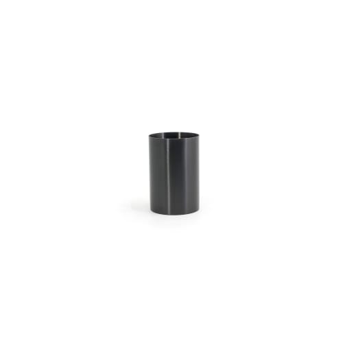Asheville Round Brushed Stainless Holder 10 oz, Matte Black